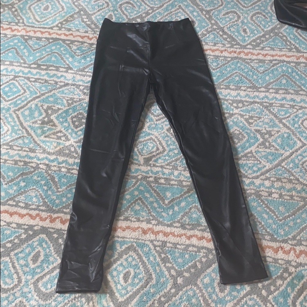 7 for all mankind leather leggings